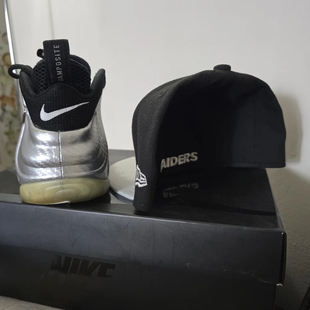 Nike Silver and Black Sneakers